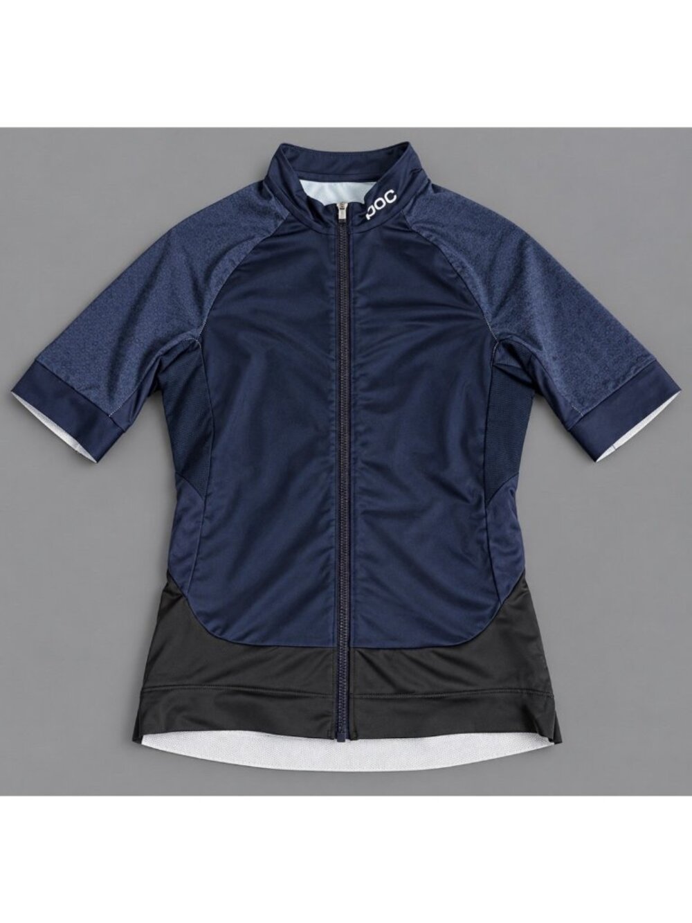 POC Womens S Essential Road Cycling Jersey Navy Blue/Black Zip-Front